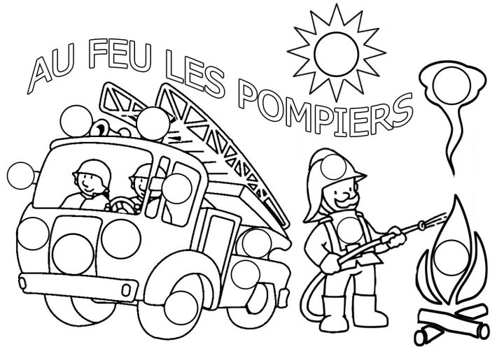 Camion De Pompier #40 (Transport) – Coloriages À Imprimer dedans Dessin De Pompier À Imprimer