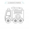 Camion De Pompier #50 (Transport) – Coloriages À Imprimer avec Dessin De Pompier À Imprimer