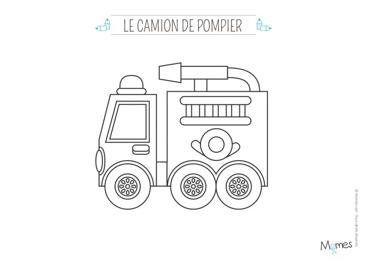 Camion De Pompier #50 (Transport) – Coloriages À Imprimer encequiconcerne Coloriage Pompier A Imprimer Gratuit