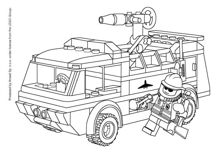 Camion De Pompier #7 (Transport) – Coloriages À Imprimer encequiconcerne Coloriage Pompier A Imprimer Gratuit