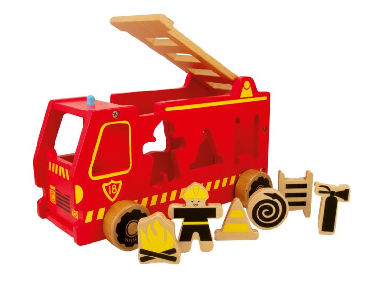 Camion De Pompier En Bois Jouet Enfant Garçon 2Ans Et Plus pour Jouet 2 Ans Garçon