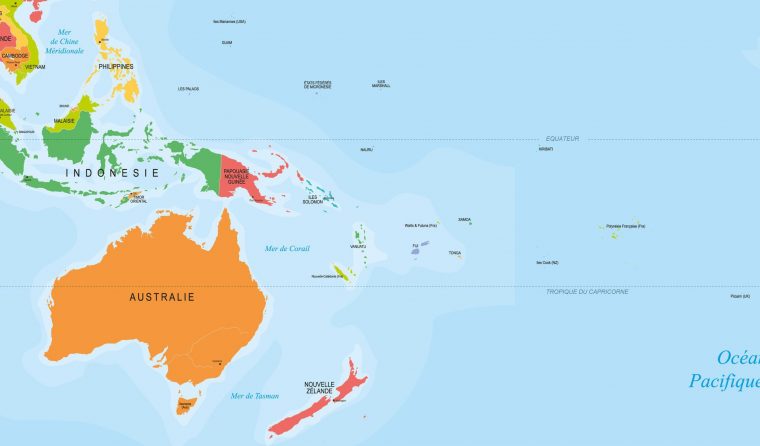 Capitales En Océanie Par Pays – Carte Pour Les Localiser Sur à Carte D Europe Avec Pays Et Capitales