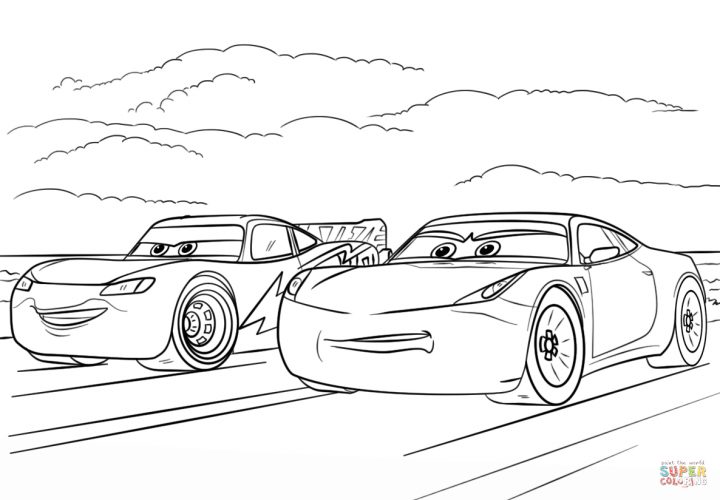 Car Mcqueen Coloring Pages Lightning Mcqueen From Cars 3 à Coloriage De Flash Mcqueen