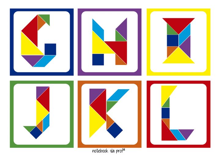 Cards De Letras Com Tangram | Tangram Maternelle, Carrelage avec Dessin Tangram