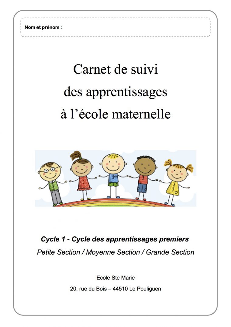 Carnet De Suivi Cycle 1 Ps/ms/gs – La Classe De Luccia ! avec Cahier De Vacances Maternelle Pdf