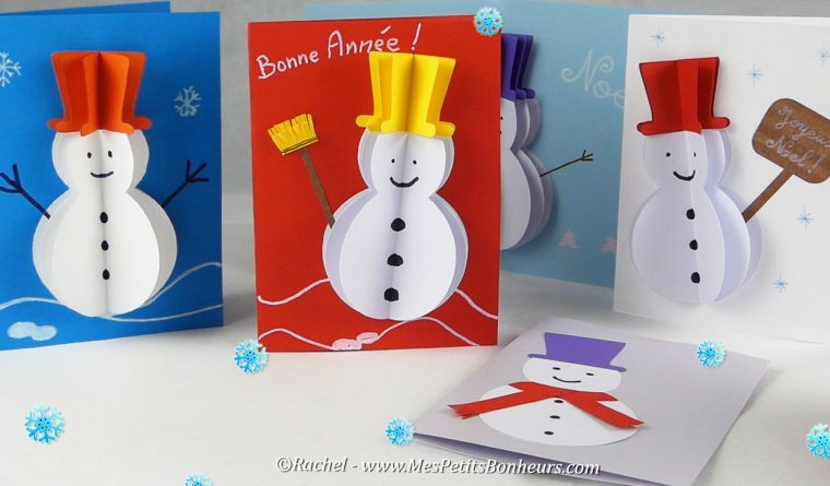 Carte-3D-Bonhomme-De-Neige-Volume-Tuto | Bonhomme De Neige destiné Carte Noel Gs