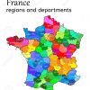 Carte Administrative De La France Avec Les Régions Et Les Départements Sur  Blanc avec Carte De France Avec Les Départements
