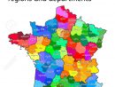 Carte Administrative De La France Avec Les Régions Et Les Départements Sur  Blanc avec Carte De La France Avec Les Régions