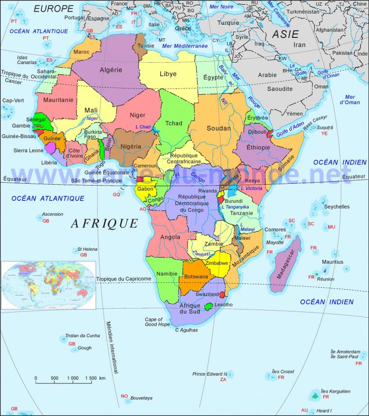 Carte Afrique, Carte Du Monde serapportantà Carte Europe Enfant