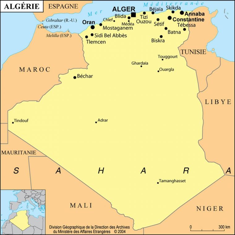 Carte Algérie Grande Ville, La Carte Des Grandes Villes dedans Carte De France Grande Ville