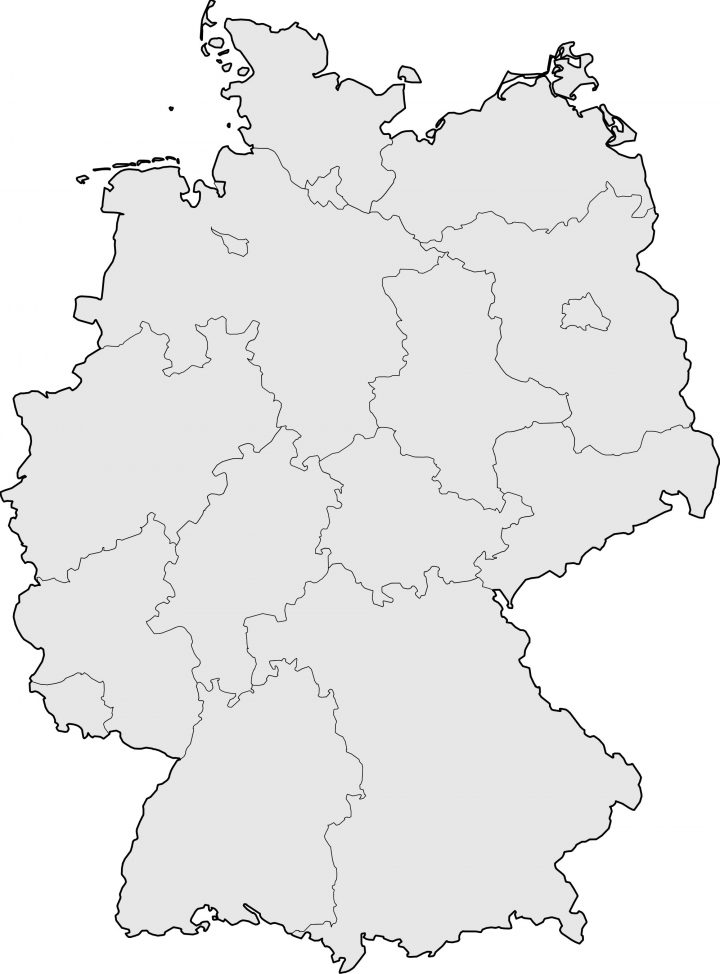 Carte Allemagne Vierge, Carte Vierge De L'allemagne à Carte Département Vierge