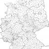 Carte Allemagne Vierge Départements, Carte Vierge Des dedans Carte Département Vierge