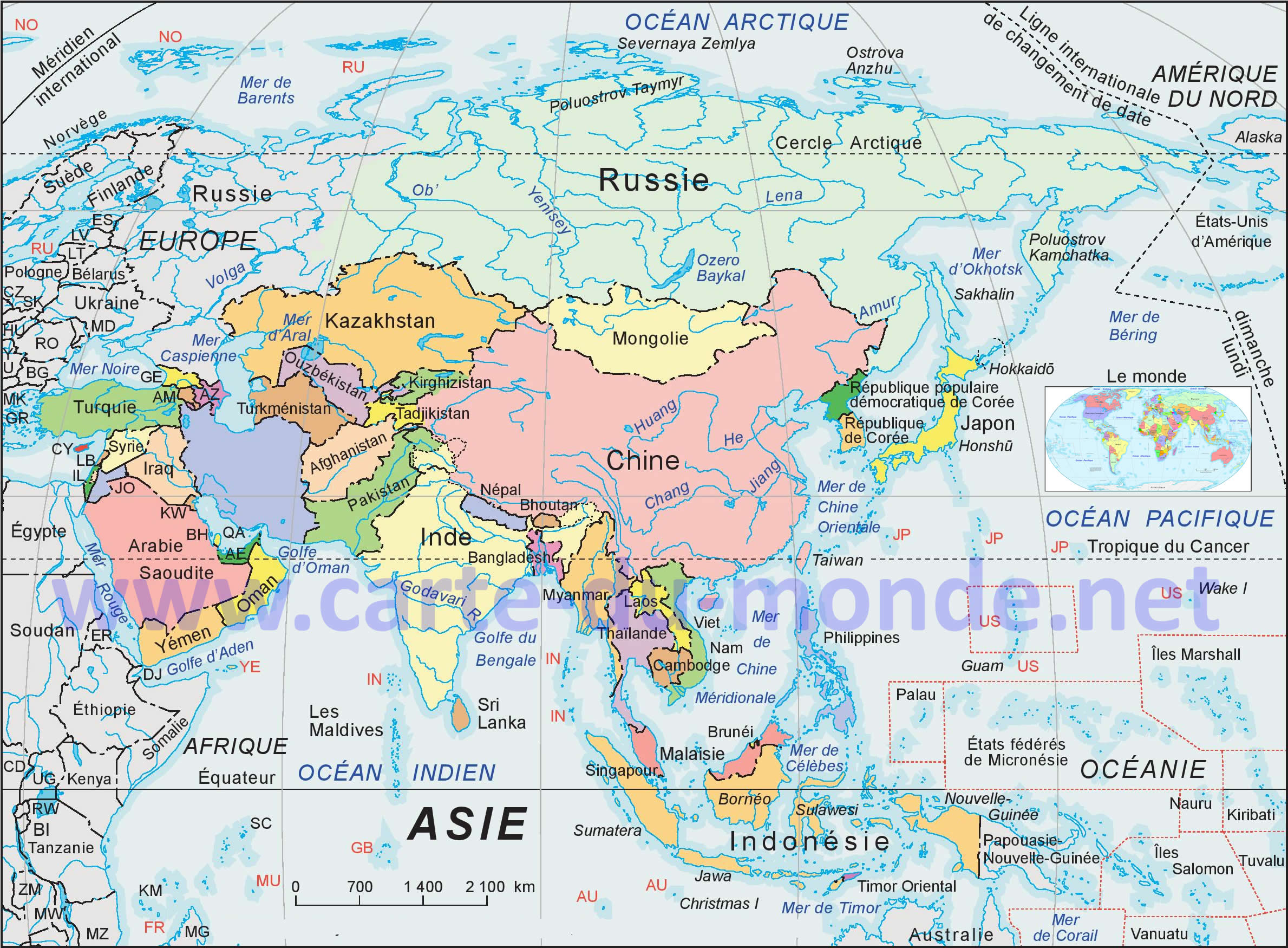 Carte Asie, Carte Du Monde destiné Carte D Europe À Imprimer 