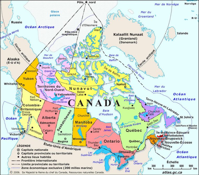 Carte Canada, Carte De Canada pour Carte D Europe À Imprimer