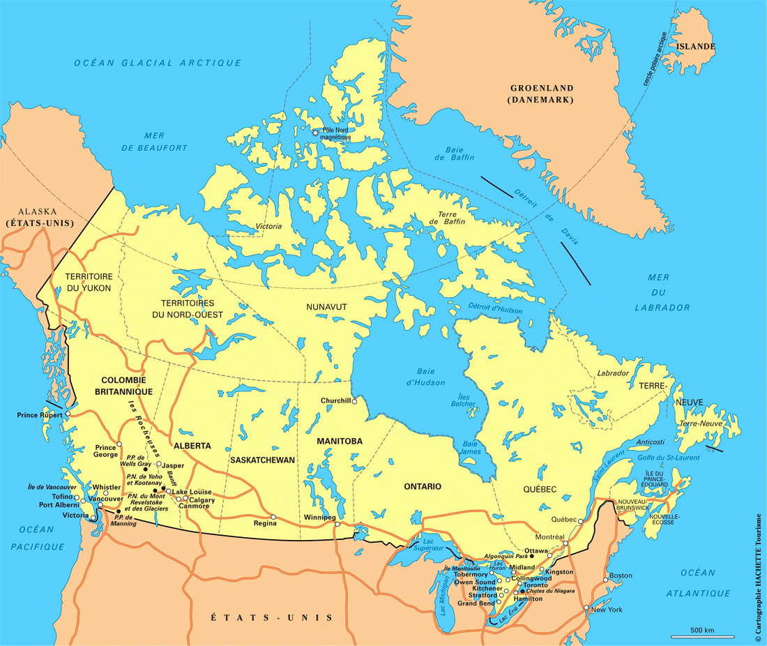 Carte Canada : Plan Canada - Routard encequiconcerne Carte De France Detaillée Gratuite