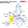 Carte. Ces Pays En Europe Où Des Gilets Jaunes Ont Défilé à Carte Des Pays D Europe