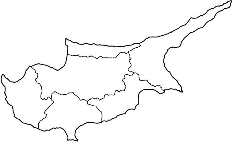 Carte Chypre Vierge Régions, Carte Vierge Des Régions De Chypre serapportantà Carte Vierge Des Régions De France