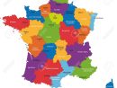 Carte Colorée France Avec Les Régions Et Les Principales Villes destiné Carte De France Avec Les Régions