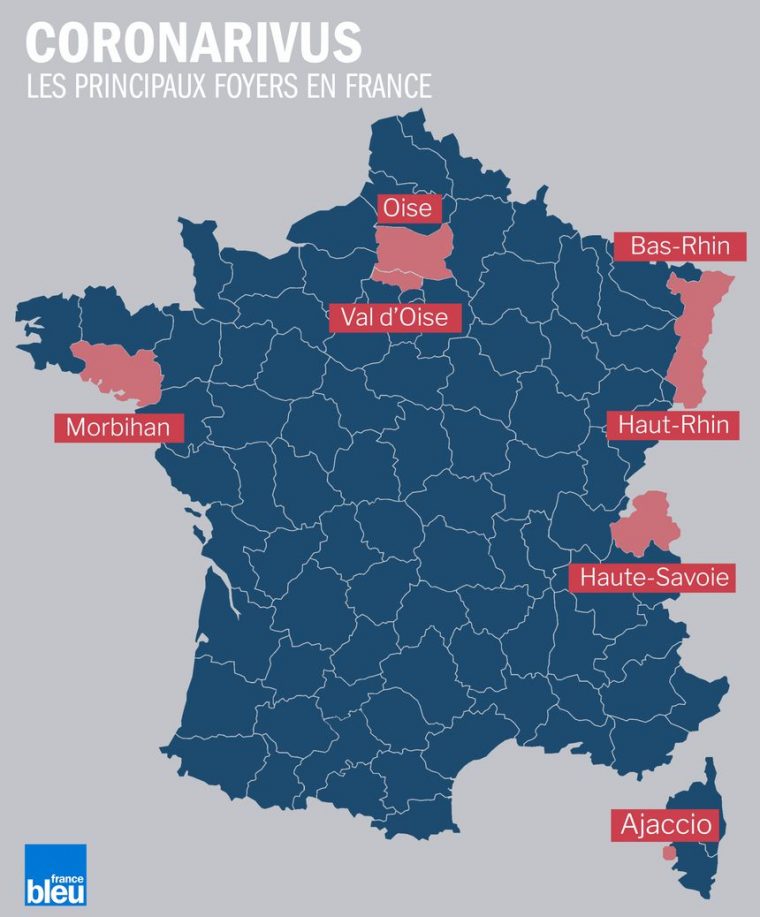 Carte – Coronavirus : Où Sont Les Principaux Foyers tout Carte Geographique Du France