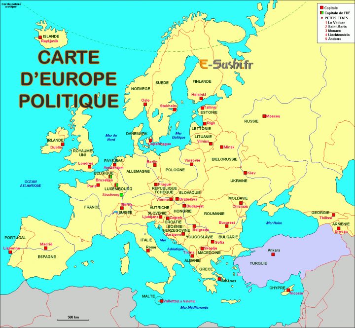 Carte D Europe Images Et Photos – Arts Et Voyages destiné Carte Des Pays D Europe