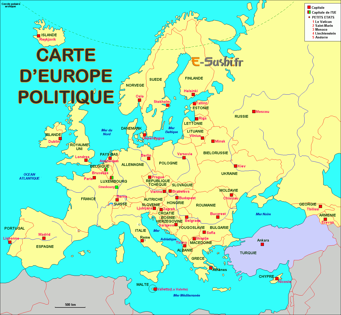 Carte D Europe Images Et Photos - Arts Et Voyages destiné Carte Des Pays D Europe