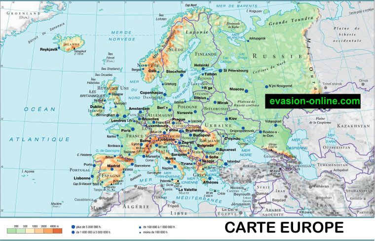 Carte D Europe Images Et Photos » Vacances – Arts- Guides à Carte Europe Sans Nom Des Pays