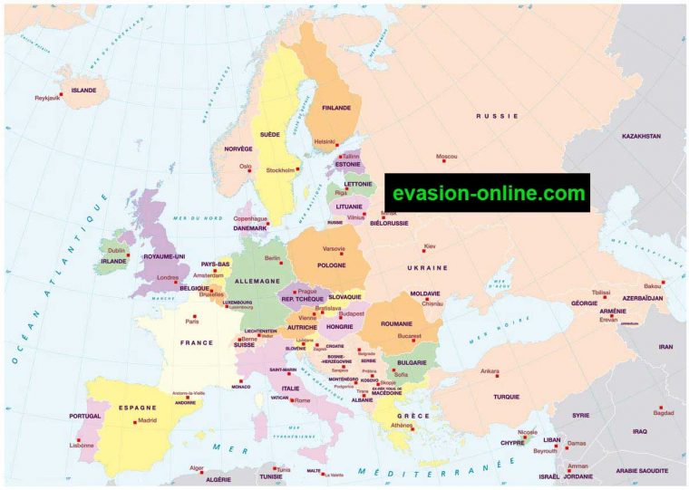 Carte D Europe Images Et Photos » Vacances – Arts- Guides concernant Carte D Europe En Francais