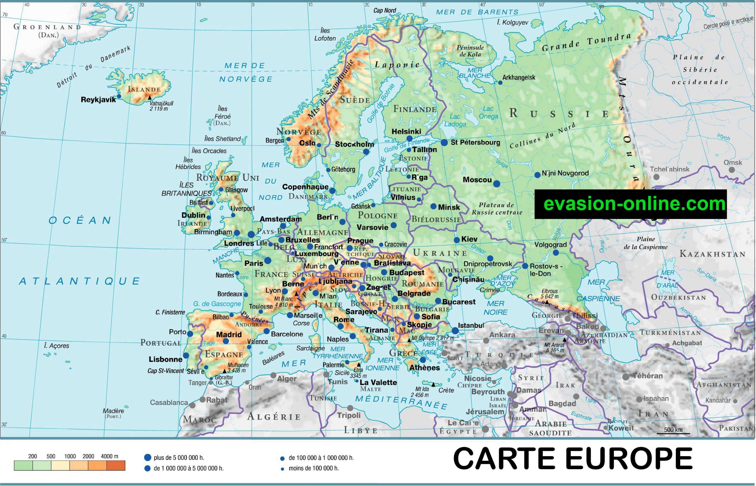 Carte D Europe Images Et Photos » Vacances - Arts- Guides pour Carte De L Europe Détaillée 
