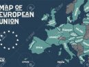 Carte D'affiche De L'union Européenne Avec Les Noms De Pays Et Les  Capitales. Imprimer La Carte De L'ue Pour Le Web Et La Polygraphie, Sur Les avec Carte D Europe À Imprimer