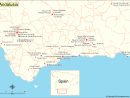 Carte D'andalousie, Plan Des 90 Principaux Lieux dedans Carte De France Grande Ville