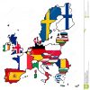 Carte De Drapeau D'union Européenne Illustration De Vecteur tout Carte De L Union Europeenne