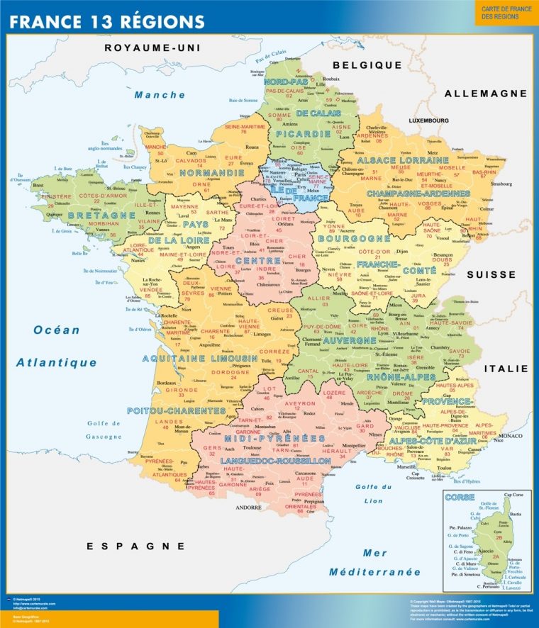 Carte De France 13 Régions à Carte De France Des Régions Vierge