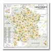 Carte De France Administrative Des Départements - Modèle Vintage - Affiche  100X100Cm tout Départements Et Régions De France