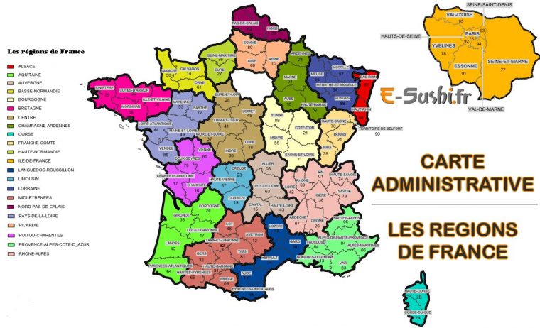 Carte De France Avec Département Et Région – Pays Lamer Avec concernant Plan De France Avec Departement