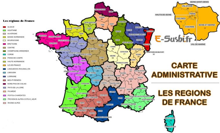 Carte De France Avec Départements Et Régions À Imprimer | My concernant Carte De France Avec Département À Imprimer