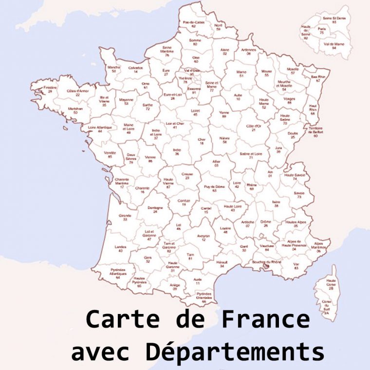 Carte De France Avec Départements – Voyages – Cartes à Image Carte De France Avec Departement