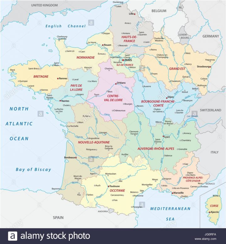 Carte De France Avec Les Nouvelles Régions Et Villes Les pour Nouvelles Régions Carte