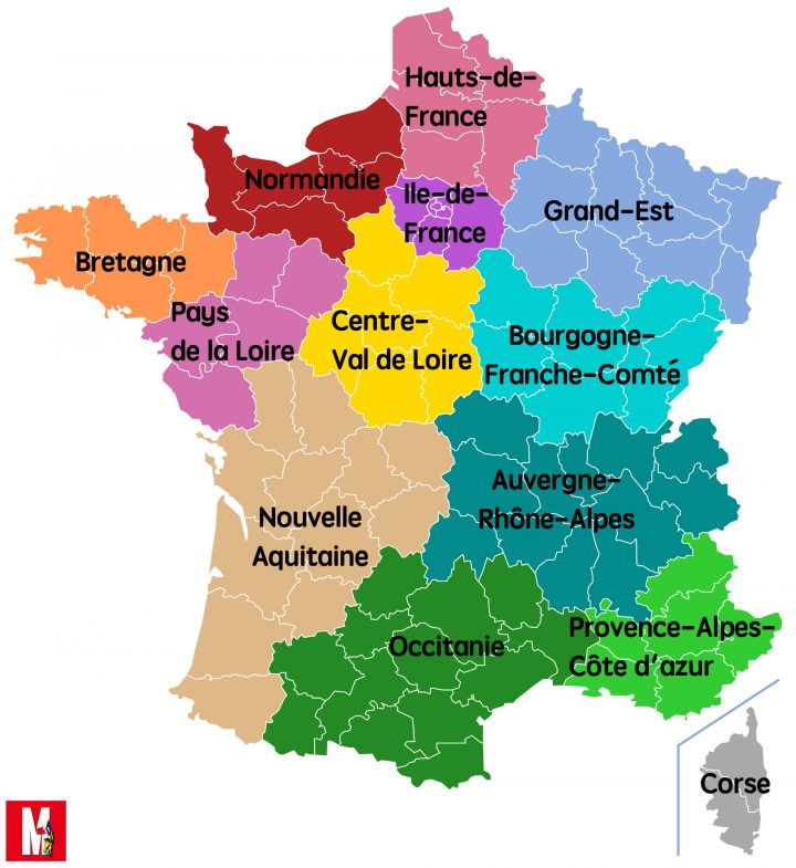 Carte De France Avec Les Nouvelles Régions – Voyages – Cartes avec Les Nouvelles Régions De France