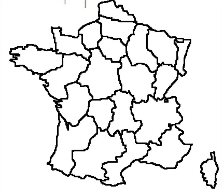 Carte De France Avec Les Régions À Compléter avec Carte De France Région Vierge