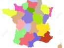 Carte De France Avec Les Régions Et Les Comtés. intérieur Carte De La France Avec Les Régions