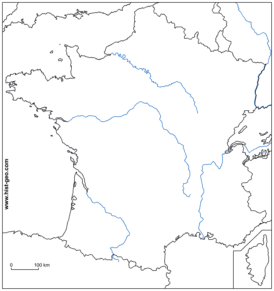 Carte De France: Carte De France Fleuves tout Carte Des Fleuves En France