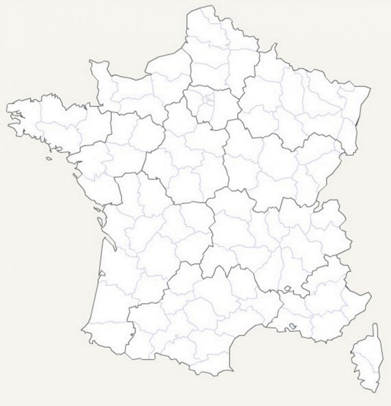 Carte De France Des Régions En Haute Qualité (Hq) dedans Carte France Vierge Villes