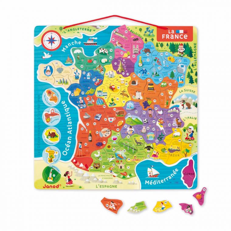 Carte De France Janod | My Blog concernant Carte De France Pour Enfant