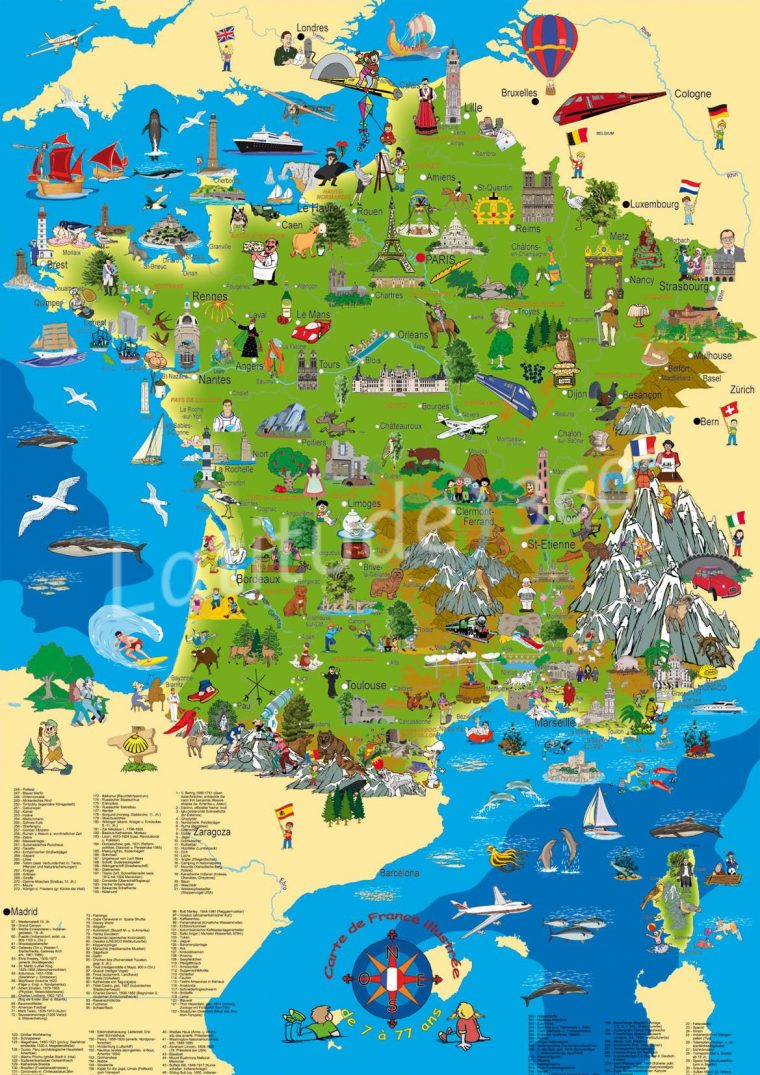 Carte De France Touristique – Voyages – Cartes encequiconcerne Carte Geographique Du France