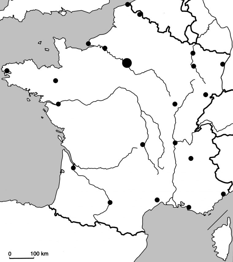 Carte De France Vierge À Compléter En Ligne | My Blog tout Carte De France A Imprimer