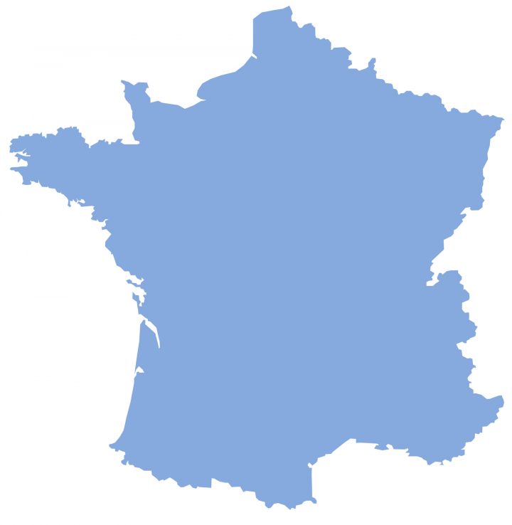 Carte De France Vierge Bleue, Carte Vierge Bleue De France dedans Carte Vierge De La France