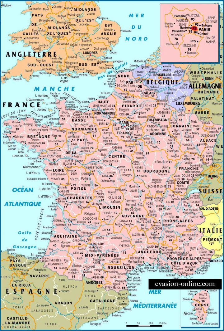 Carte De France – Villes » Vacances – Arts- Guides Voyages avec Carte De France Avec Les Villes