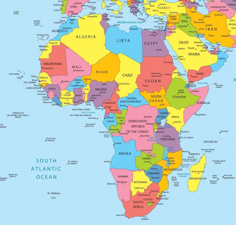 Carte De L Afrique Cartes Sur Le Continent Africains | Pays tout Carte Pays D Europe