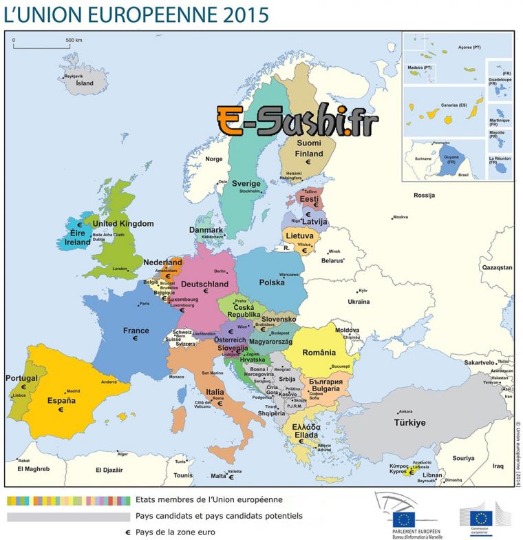 Carte De L Europe Générale Et Détaillée – Arts Et Voyages avec Carte Europe Capitale