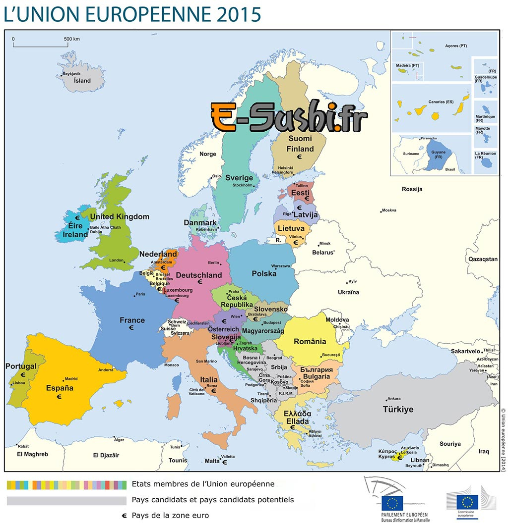 Carte De L Europe Générale Et Détaillée - Arts Et Voyages avec Carte Europe Capitale